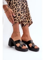 Zazoo 40419 Skórzane Klapki Damskie Z Wycięciami I Ozdobą Czarne Zazoo 40419 Skórzane Klapki Damskie Z Wycięciami I Ozdobą Czarne