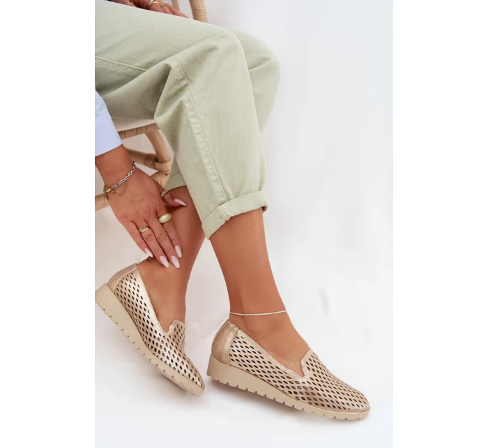 Dámské síťované polobotky Zlaté model 22027646 - Boto