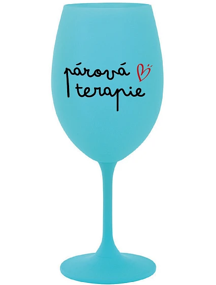 Terapia pre páry - tyrkysový pohár na víno 350 ml