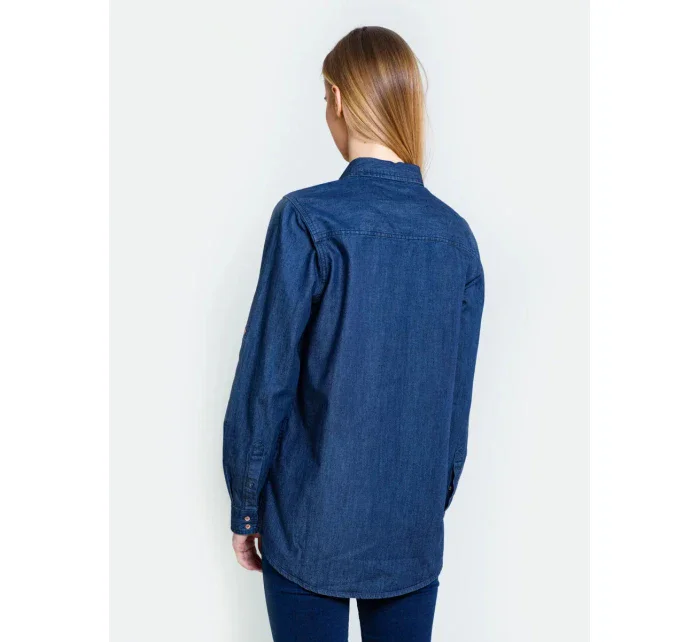 Big Star Košeľa s dlhým rukávom 145676 Dark Jeans-603