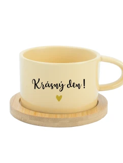 KRÁSNY DEŇ! - žltý pohár na makrónky 200 ml