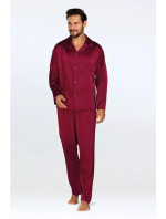 Pánske saténové pyžamo Lukas burgundy
