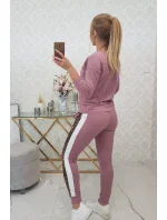 Sada s leopardím potlačou tmavo ružová