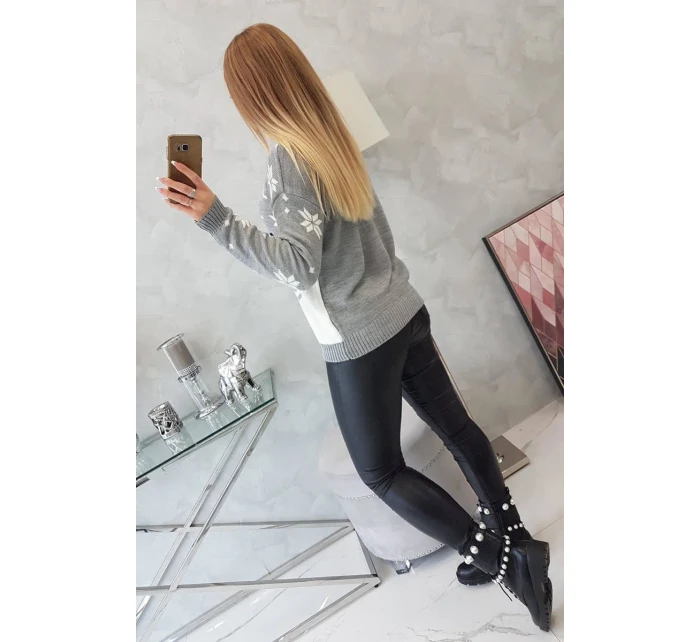 Svetr s vánočním motivem šedý Svetr s vánočním motivem šedý