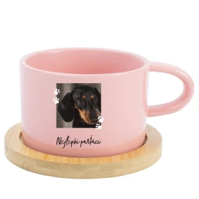 Personalizovaný keramický hrníček Makronka - fotografie s mazlíčkem