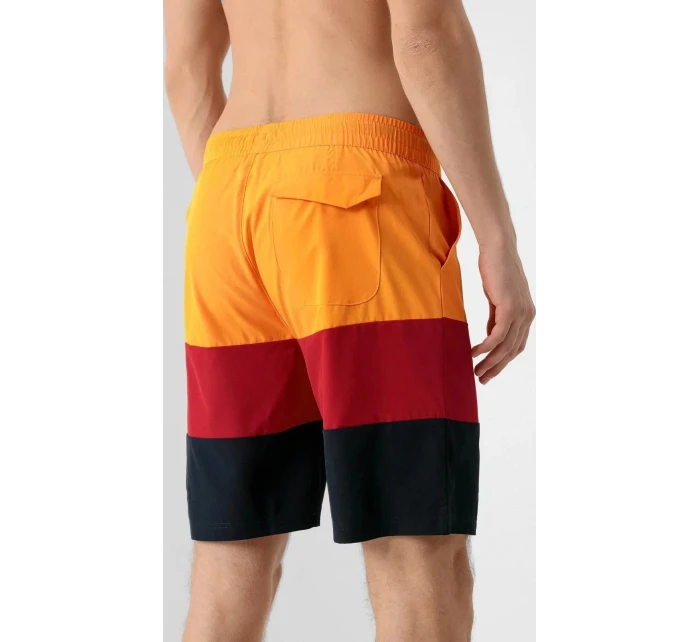 Pánske plavecké šortkyH4L21-SKMT004 oranžovo-červeno-čierne - 4F