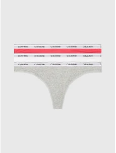 Dámske tangá 3Pack 000QD5209E NP4 Multicolour - Calvin Klein