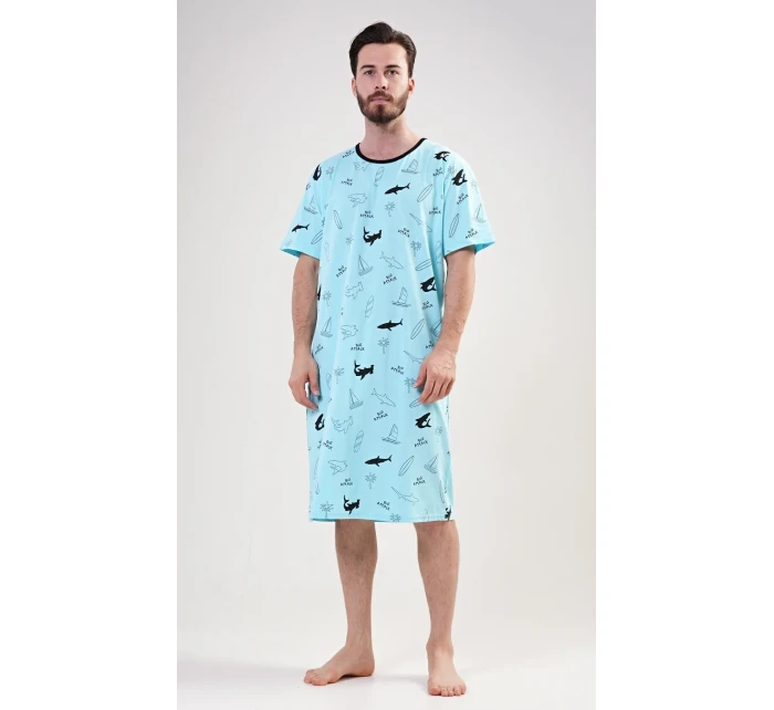 Pánská noční košile s krátkým rukávem model 17843969 - Vienetta MAN Pánská noční košile s krátkým rukávem model 17843969 - Vienetta MAN