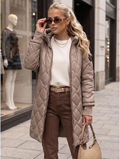 kurtka damska przejściowa pikowana beżowa model 22346226 - FashionStreet