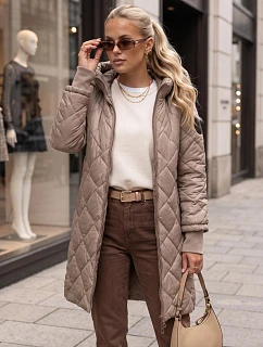 kurtka damska przejściowa pikowana beżowa model 22346226 - FashionStreet