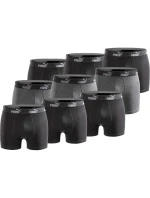 Pánske boxerky Puma 9-Pack Black Grey Comfortable Cotton