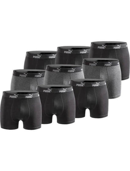 Pánske boxerky Puma 9-Pack Black Grey Comfortable Cotton