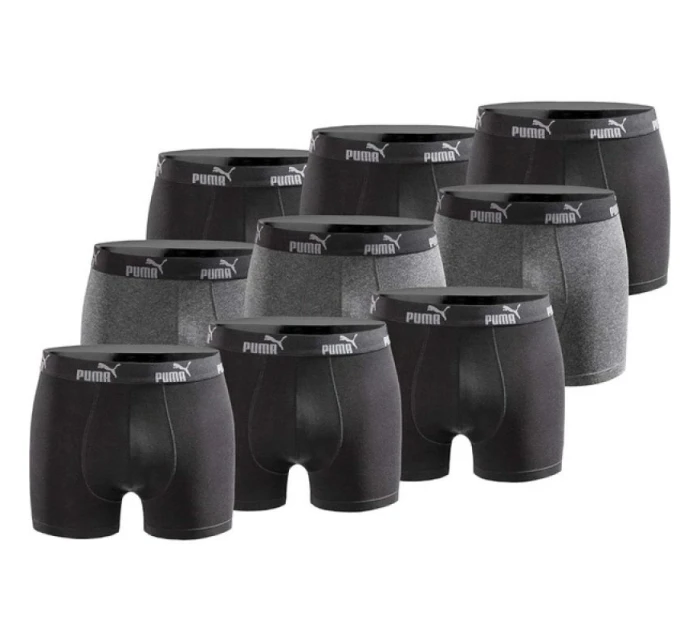 Pánske boxerky Puma 9-Pack Black Grey Comfortable Cotton