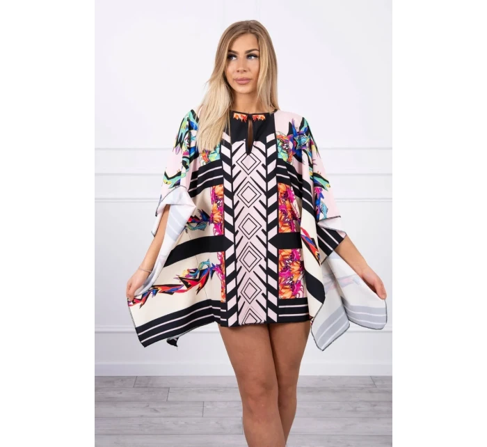 šaty s vázáním v pudrově růžové model 18746604 - K-Fashion šaty s vázáním v pudrově růžové model 18746604 - K-Fashion