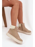 Zimní dámské boty s kožešinou Lee Cooper LCJ-25-01-3736 Béžové