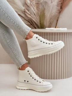 Dámske tenisky na platforme Eco Leather Big Star White