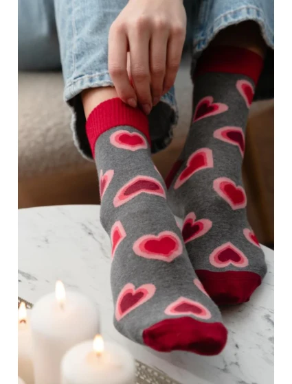 Dámske valentínske ponožky 136