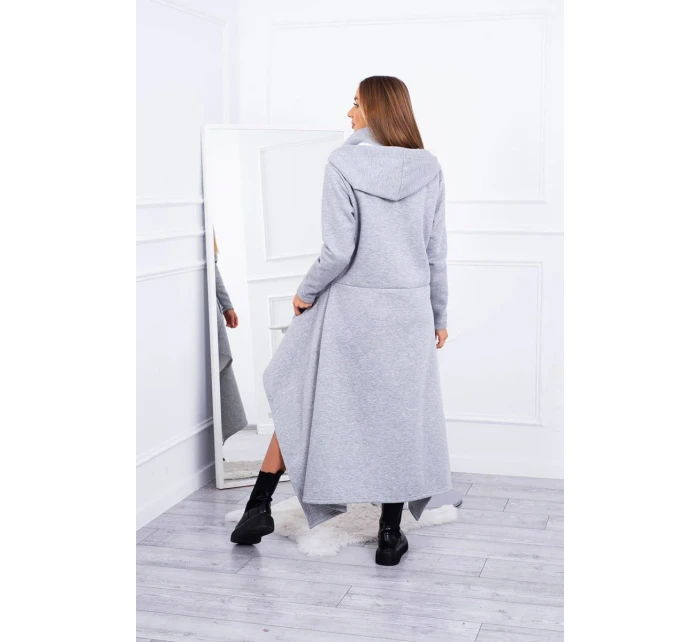 Zateplené šaty s delšími boky šedé Zateplené šaty s delšími boky šedé