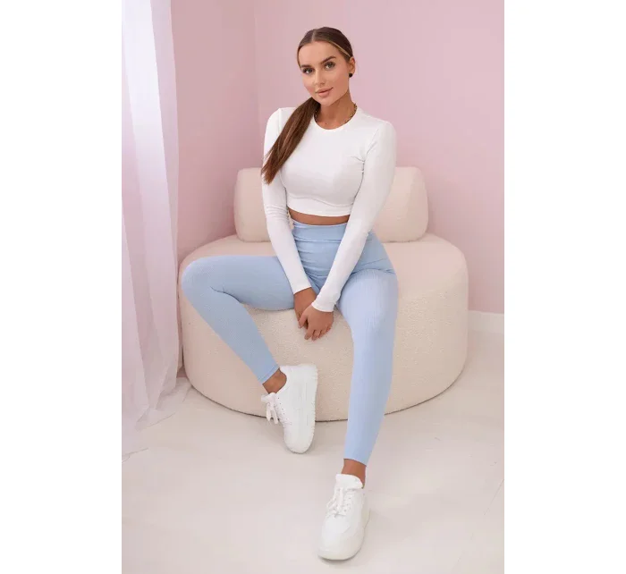 Pruhované legíny modrý Pruhované legíny modrý