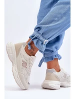 Modne Damskie Buty Sportowe Z Siateczką Beżowe Venice