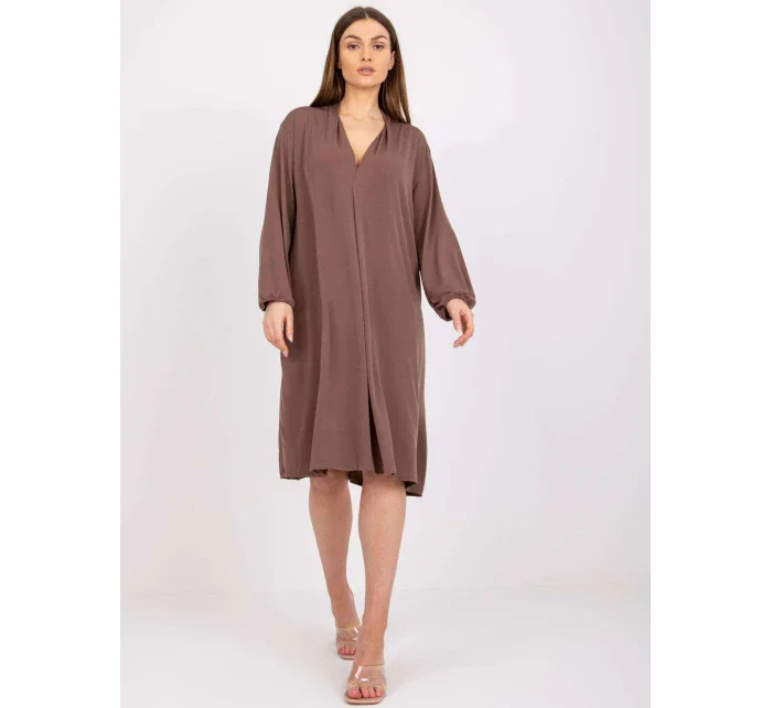 Dámske šaty Dress-EM-SK-604.10P-hnedá Dámske šaty Dress-EM-SK-604.10P-hnedá