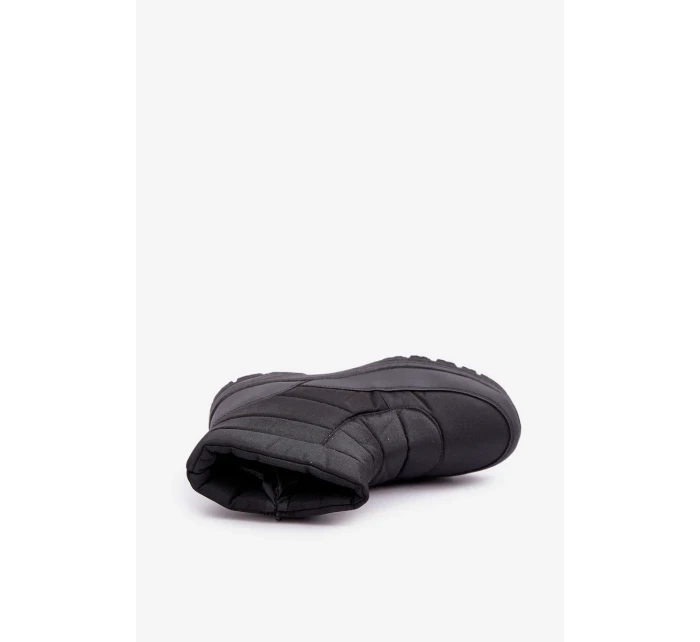 Pánske snehové topánky na zips s kožušinovou izoláciou čierne Linnora Pánske snehové topánky na zips s kožušinovou izoláciou čierne Linnora