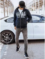 Pánská mikina na zip s potiskem tmavě modrá Dstreet model 21966625 - FashionStreet