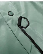 zateplená světle zelená dámská bunda s kapucí model 20930843 - LHD zateplená světle zelená dámská bunda s kapucí model 20930843 - LHD