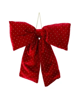 Dekoratívny luk 39x50 cm červená sľuda