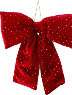 Dekoratívny luk 39x50 cm červená sľuda