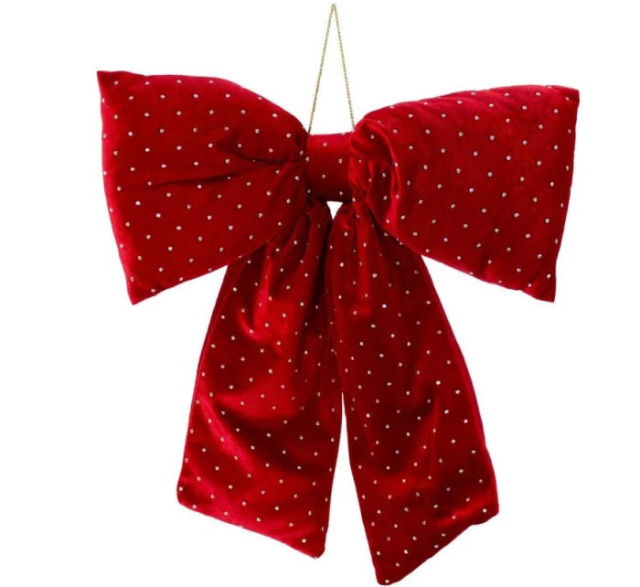 Dekoratívny luk 39x50 cm červená sľuda Dekoratívny luk 39x50 cm červená sľuda