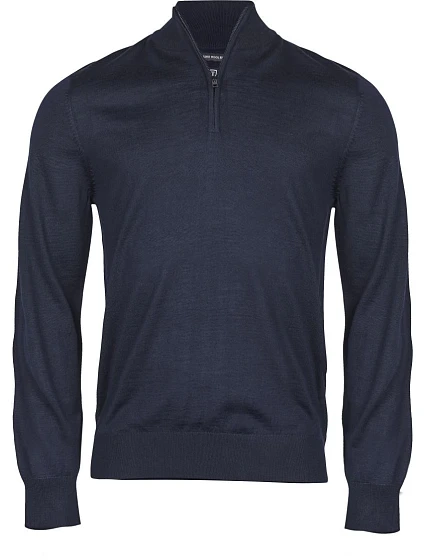 Tee Jays TJ 6010 Pánsky sveter s 1/4 zipsom 18.6010 tmavomodrý