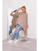 Halenka s rozšířeným spodním dílem tmavě béžová Halenka s rozšířeným spodním dílem tmavě béžová