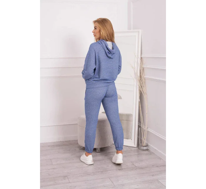 Džínsová mikina s kapucňou v sade