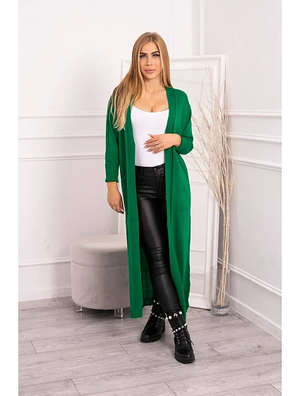 Sweter kardigan w zielony model 18749694 - K-Fashion