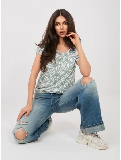 Tričko D12110M02646E pistáciové Tričko D12110M02646E pistáciové