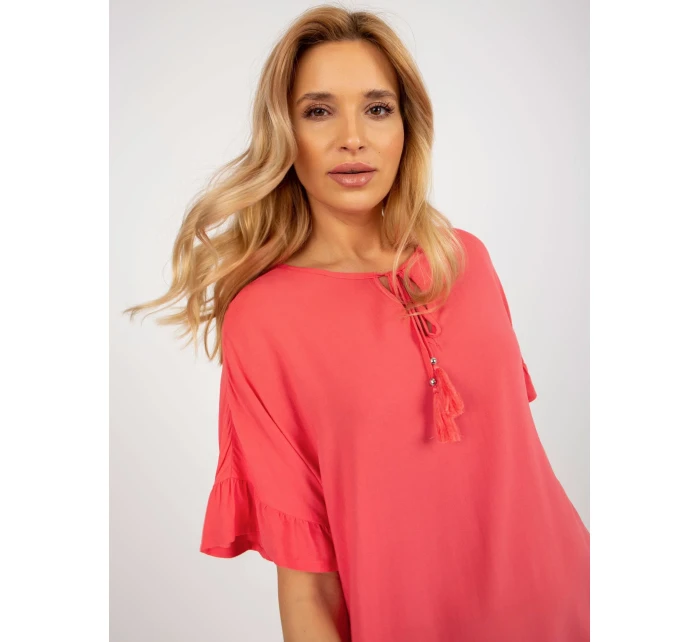 Šaty D73761M30306B koralová