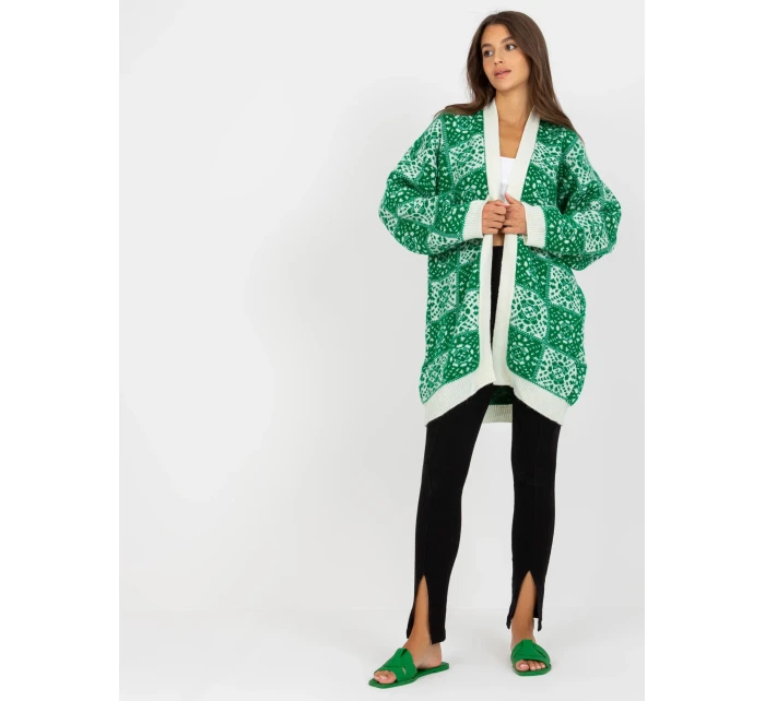 Dámsky sveter LC SW 0301 biely zelený Dámsky sveter LC SW 0301 biely zelený