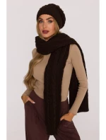 M898 Pletená šála - hnědá