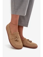 Dámské mokasíny model 21798494 322 Béžová Zazoo - B2B Professional Sports