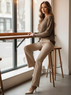 Dámský svetr beige Dstreet model 21982752 - FashionStreet