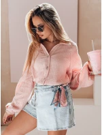 Dámská mušelínová košile oversize růžová Dstreet model 21989194 - FashionStreet