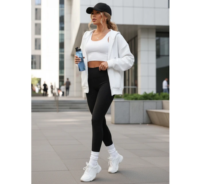 Dámske športové legíny s vysokým pásom čierne DSTREET UY2854