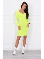 Otrhané žlté neónové šaty Otrhané žlté neónové šaty