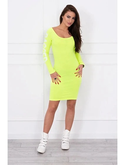 model 18742930 žluté neonové šaty - K-Fashion