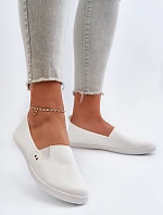 Tenisówki Trampki Slip-On Damskie Białe Adrancia