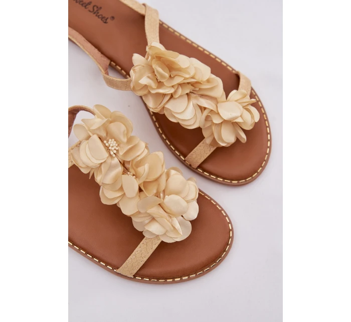 Dámské sandály Ploché s Ozdobnými Zlaté model 21961016 - Boto