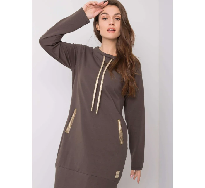 Šaty RV SK 6067.15X tmavá khaki