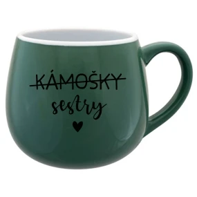 KÁMOŠKY SESTRY - zelený keramický hrníček 300 ml