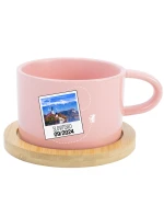 Vlastní text na cestovatelský keramický hrníček Makronka 